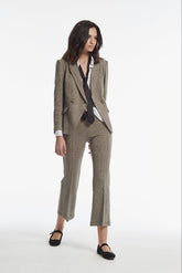 CHECK KNIT JAQUARD BURNE JACKET